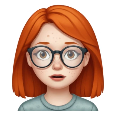 Ugly girl with glasses sticker