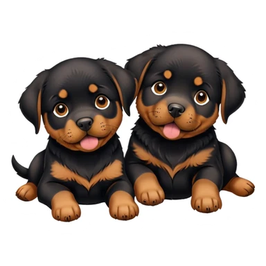 Rottweiler black lab puppies sticker