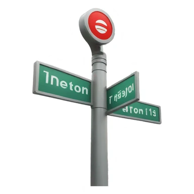 City signpost sticker