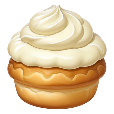 White cream oozing out of creampuff sticker