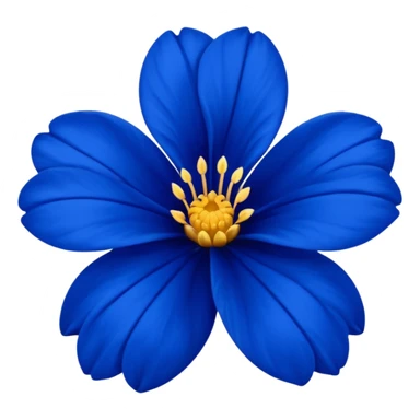 royal blue flower sticker