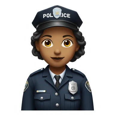 girl work in police sticker