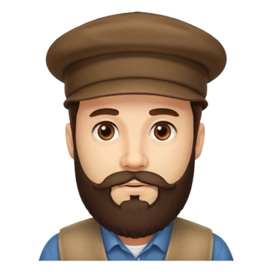 a earl with full beard, wearing hat sticker