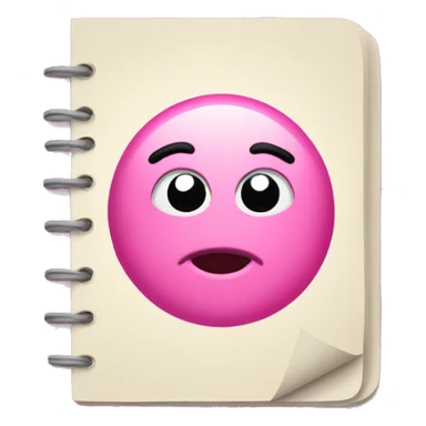 pink notebook paper sticker sticker