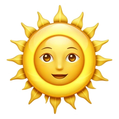 bright yellow sun with rays sticker