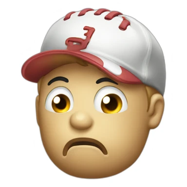 Deflated baseba sticker