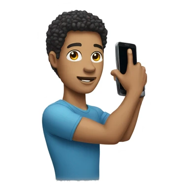 light skin man's arm holding a phone sticker