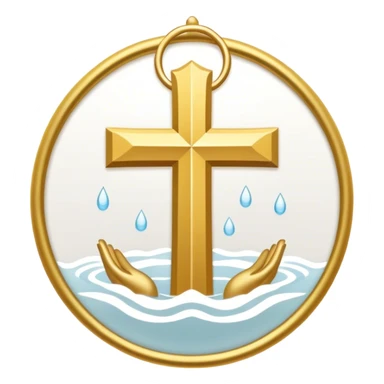 baptized emblem white sticker