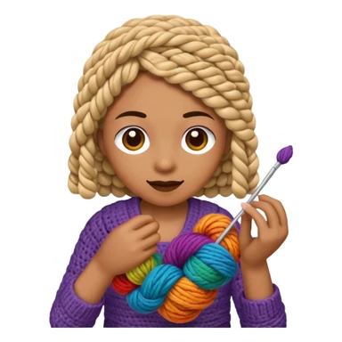 Crocheting  sticker