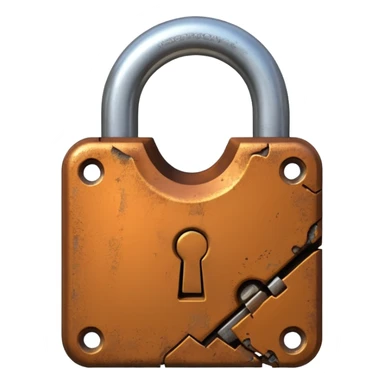 candado roto sticker