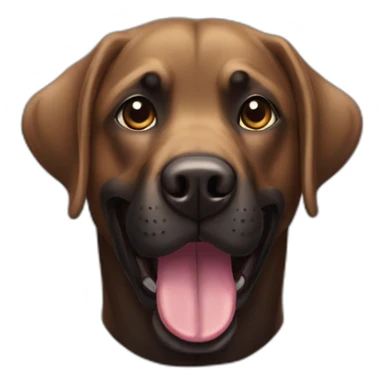 Black-Labrador-grimace-face sticker
