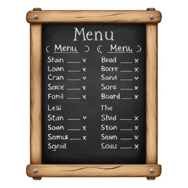 Menu board sticker