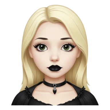 blonde gothic girl  sticker