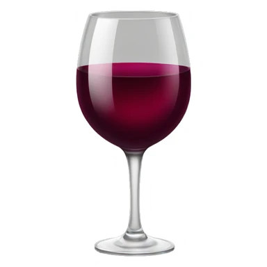 wine glass emoji completely filled with wine  sticker