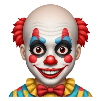 clown with black tattoos sticker