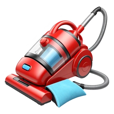 vacuum cleaner cleaning dust from a carpet, visible dust particles being sucked in, soft fabric carpet texture, modern household appliance, dynamic suction effect, 3D cartoon style, mobile game icon style, centered composition, clean background, no people, no animals, no text, no watermark

 sticker