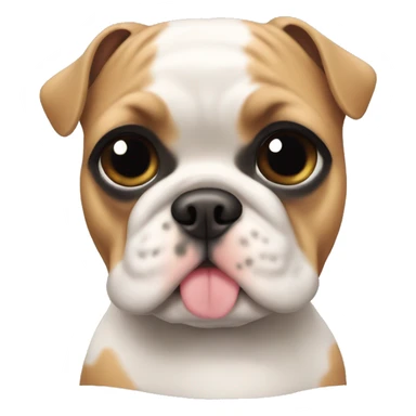 frenchie with bowl cut sticker