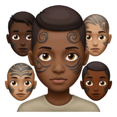 absurdly amount of face tattoos sticker