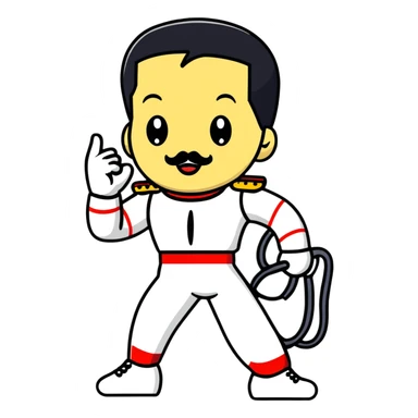 freddie mercury full body sticker