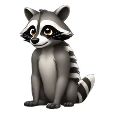 racoon chess sticker