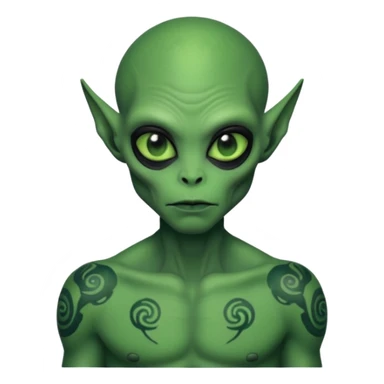 ALIEN WITH TATOOES sticker