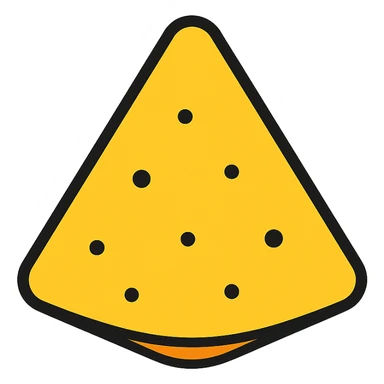 colored tortilla chip icon sticker
