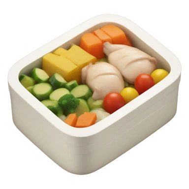 Bento box with chicken and multicolored veggies sticker