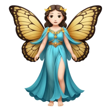 fullbody ancient woman with butterfly wings sticker