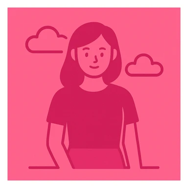 Create a monochromatic neon pink variation of the icon, maintaining the flat minimalist style and preserving all original elements of the icon. sticker