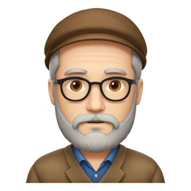 un escritor maduro con barba sticker