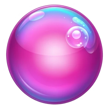 pink fuchsia sparkling shiny bubble sticker
