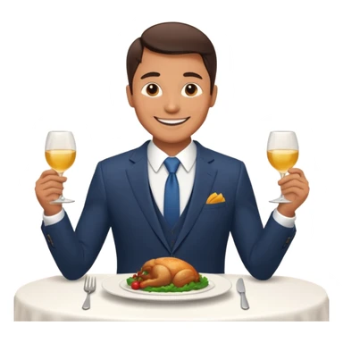man hosting a dinner party at home sticker