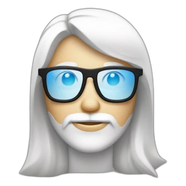 Un mec cheveux noirs barbichette blanche peau brune à lunettes avec un Gun sticker