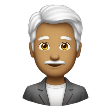 un señor pelo blanco dicieno "1" sticker