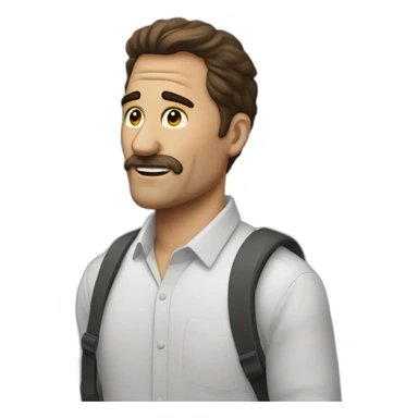 Joaquin Phonex con un móvil  y riéndose sticker