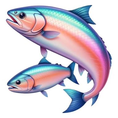 Pink salmon fish sticker