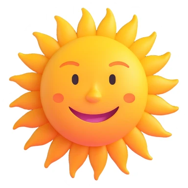 smiling sun sticker