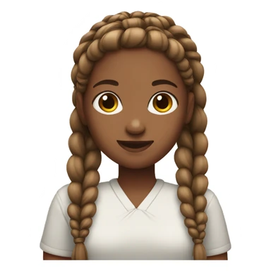 Girl with braids sticker