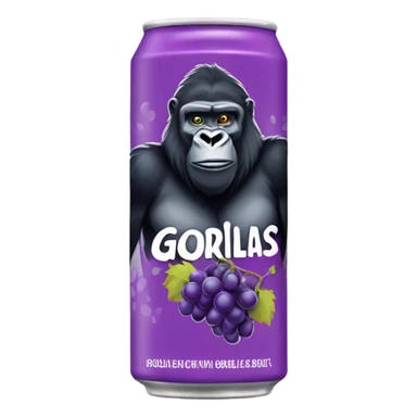 Gorillas grape Energy Drink can sticker
