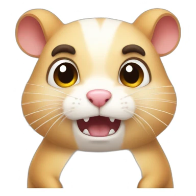 angry hamster sticker