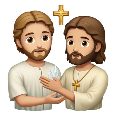 baptism of Jesus, John the baptist baptizing Jesus sticker