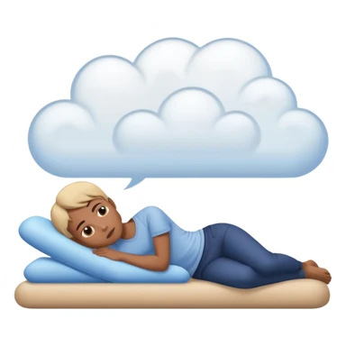 Person laying down looking at the sky contemplating something serious  sticker