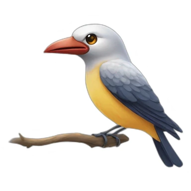 Oiseau dans la moitié de son œuf sticker