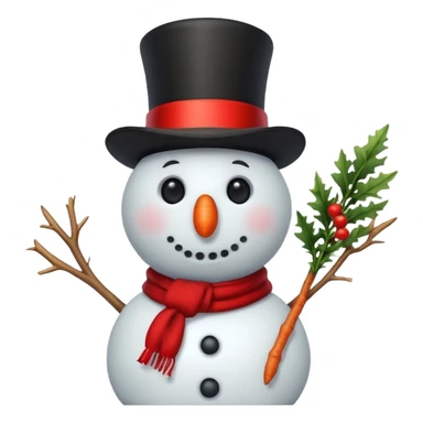 Christmas snowman sticker