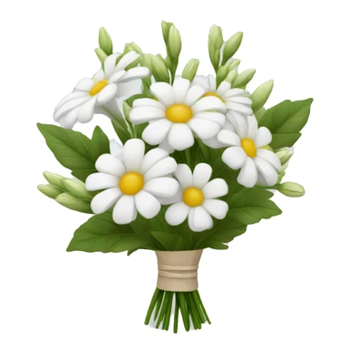 Flower bouquet white sticker
