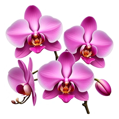 pink orchids  sticker