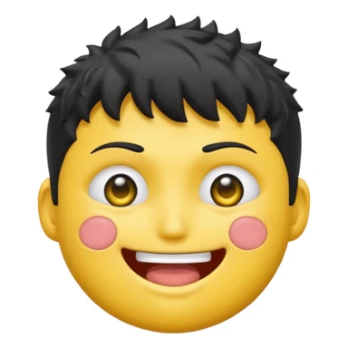 A yellow emoji of the anime character Guts from the anime Berserk with one eye closed sticker