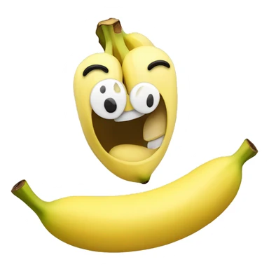 Banana and mouth  sticker