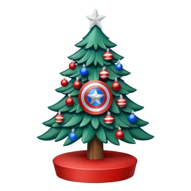 Captain America Christmas tree  sticker