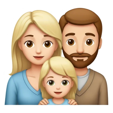 Family with mom dad son and daughter sticker